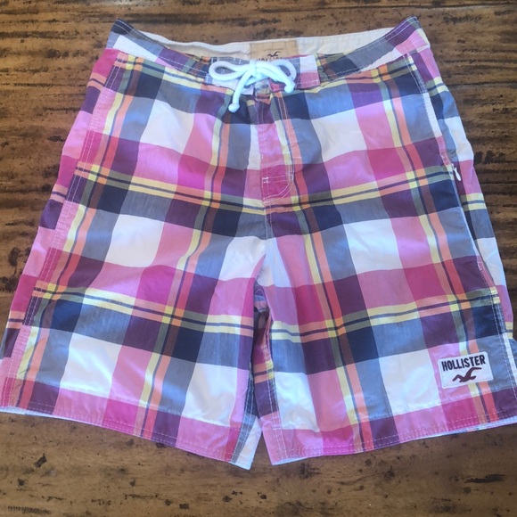 Hollister Other - Mens Holister Large Plaid Swim Trunks Shorts L